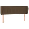 Image de vidaXL TÃªte de lit avec oreilles Marron foncÃ© 147x23x78/88 cm Tissu