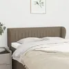 Image de vidaXL Tête de lit avec oreilles Taupe 147x23x78/88 cm Tissu