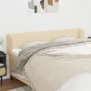 Image de vidaXL Tête de lit avec oreilles Crème 163x23x78/88 cm Tissu