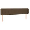Image de vidaXL TÃªte de lit avec oreilles Marron foncÃ© 183x23x78/88 cm Tissu