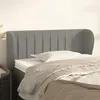 Image de vidaXL Tête de lit avec oreilles Gris clair 83x23x78/88 cm Velours3117412