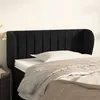 Image de vidaXL Tête de lit avec oreilles Noir 83x23x78/88 cm Velours
