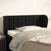 Image de vidaXL Tête de lit avec oreilles Noir 93x23x78/88 cm Velours