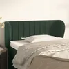 Image de vidaXL Tête de lit avec oreilles Vert foncé 93x23x78/88 cm Velours