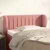 Image de vidaXL Tête de lit avec oreilles Rose 93x23x78/88 cm Velours