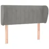 Image de vidaXL TÃªte de lit avec oreilles Gris clair 103x23x78/88 cm Velours