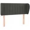 Image de vidaXL TÃªte de lit avec oreilles Gris foncÃ© 103x23x78/88 cm Velours