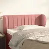 Image de vidaXL Tête de lit avec oreilles Rose 103x23x78/88 cm Velours