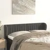Image de vidaXL Tête de lit avec oreilles Gris foncé 147x23x78/88 cm Velours3117431