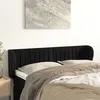 Image de vidaXL Tête de lit avec oreilles Noir 147x23x78/88 cm Velours
