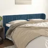 Image de vidaXL Tête de lit avec oreilles Bleu foncé 163x23x78/88 cm Velours