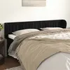 Image de vidaXL Tête de lit avec oreilles Noir 203x23x78/88 cm Velours3117450