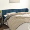 Image de vidaXL Tête de lit avec oreilles Bleu foncé 203x23x78/88 cm Velours3117452