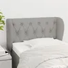 Image de vidaXL Tête de lit avec oreilles Gris clair 83x23x78/88 cm Tissu