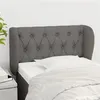 Image de vidaXL Tête de lit avec oreilles Gris foncé 83x23x78/88 cm Tissu