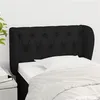 Image de vidaXL Tête de lit avec oreilles Noir 83x23x78/88 cm Tissu