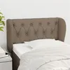 Image de vidaXL Tête de lit avec oreilles Taupe 83x23x78/88 cm Tissu