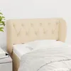Image de vidaXL Tête de lit avec oreilles Crème 83x23x78/88 cm Tissu3117459