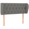 Image de vidaXL TÃªte de lit avec oreilles Gris foncÃ© 93x23x78/88 cm Tissu
