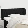 Image de vidaXL Tête de lit avec oreilles Noir 93x23x78/88 cm Tissu