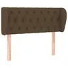 Image de vidaXL TÃªte de lit avec oreilles Marron foncÃ© 93x23x78/88 cm Tissu