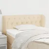 Image de vidaXL Tête de lit avec oreilles Crème 93x23x78/88 cm Tissu3117467