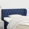 Image de vidaXL Tête de lit avec oreilles Bleu 93x23x78/88 cm Tissu
