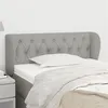 Image de vidaXL Tête de lit avec oreilles Gris clair 103x23x78/88 cm Tissu