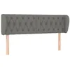 Image de vidaXL TÃªte de lit avec oreilles Gris foncÃ© 147x23x78/88 cm Tissu
