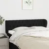 Image de vidaXL Tête de lit avec oreilles Noir 163x23x78/88 cm Tissu
