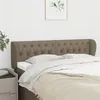Image de vidaXL Tête de lit avec oreilles Taupe 163x23x78/88 cm Tissu3117490