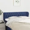 Image de vidaXL Tête de lit avec oreilles Bleu 163x23x78/88 cm Tissu3117492