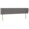 Image de vidaXL TÃªte de lit avec oreilles Gris foncÃ© 203x23x78/88 cm Tissu