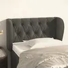 Image de vidaXL Tête de lit avec oreilles Gris foncé 83x23x78/88 cm Velours