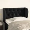 Image de vidaXL Tête de lit avec oreilles Noir 83x23x78/88 cm Velours