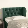 Image de vidaXL Tête de lit avec oreilles Vert foncé 83x23x78/88 cm Velours