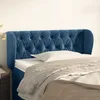 Image de Vidaxl TÃªte De Lit Avec Oreilles Bleu FoncÃ© 93x23x78/88 Cm Velours