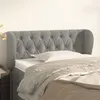 Image de vidaXL Tête de lit avec oreilles Gris clair 103x23x78/88 cm Velours3117522