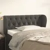 Image de vidaXL Tête de lit avec oreilles Gris foncé 103x23x78/88 cm Velours