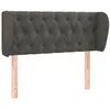 Image de vidaXL TÃªte de lit avec oreilles Gris foncÃ© 103x23x78/88 cm Velours