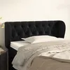 Image de vidaXL Tête de lit avec oreilles Noir 103x23x78/88 cm Velours