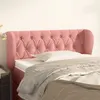 Image de vidaXL Tête de lit avec oreilles Rose 103x23x78/88 cm Velours