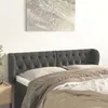 Image de vidaXL Tête de lit avec oreilles Gris foncé 147x23x78/88 cm Velours3117529