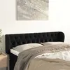 Image de vidaXL Tête de lit avec oreilles Noir 147x23x78/88 cm Velours