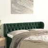 Image de vidaXL TÃªte de lit avec oreilles Vert foncÃ© 147x23x78/88 cm Velours