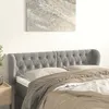 Image de vidaXL TÃªte de lit avec oreilles Gris clair 163x23x78/88 cm Velours