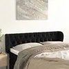 Image de vidaXL Tête de lit avec oreilles Noir 163x23x78/88 cm Velours