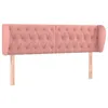 Image de vidaXL TÃªte de lit avec oreilles Rose 163x23x78/88 cm Velours