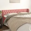 Image de vidaXL Tête de lit avec oreilles Rose 183x23x78/88 cm Velours