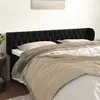Image de vidaXL Tête de lit avec oreilles Noir 203x23x78/88 cm Velours3117548